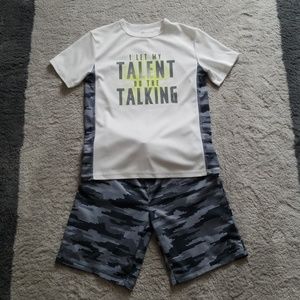 Boys sports digi camo active outfit.
